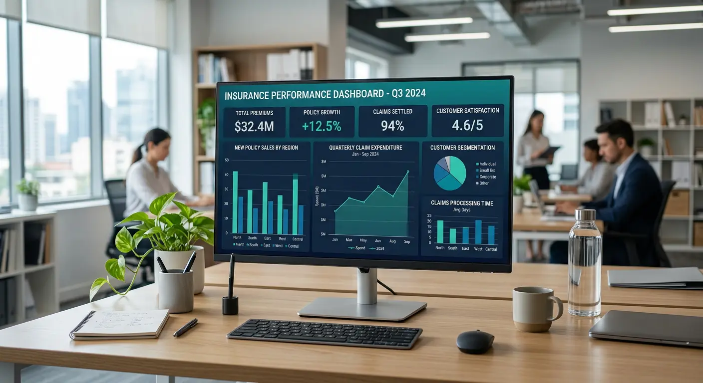 Insurance data analytics dashboard