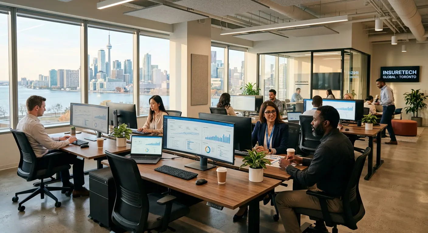 Modern insurance technology office